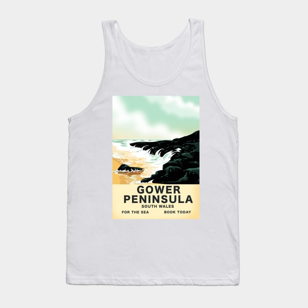 Gower Peninsula South Wales Tank Top by nickemporium1